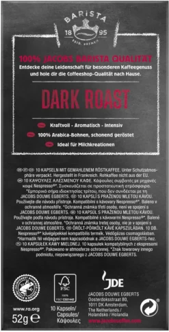 JACOBS Kapseln Barista Editions Dark Roast 10 10x10 Nespresso®* Kompatibel -Kaffeeprodukte b441502a6d0e4b7eae005a759c09bd02