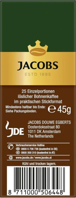 JACOBS Espresso Löslicher Kaffee 12er Pack - 12 X 25 Sticks 10 JACOBS Espresso Löslicher Kaffee 12er Pack - 12 X 25 Sticks -Kaffeeprodukte be6a9d5507e6f842196145add36453c2