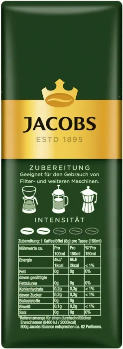 JACOBS Filterkaffee Krönung Balance 6 X 500g Pulver-Kaffee Gemahlen Röstkaffee -Kaffeeprodukte beaf445dc74f860a57477def028e588d 1