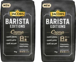 JACOBS Kaffeebohnen Barista Editions Crema 2 X 1 Kg Ganze Bohne + 1 Aluminium Dose Im Barista Design -Kaffeeprodukte befc82f0495111b85bfdf4562f04b967
