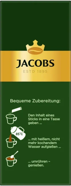 JACOBS Krönung Löslicher Kaffee 8 X 20 Getränke Sticks Instantkaffee -Kaffeeprodukte c0157d8986daf06ad60a7a77c9f2cfa3 1