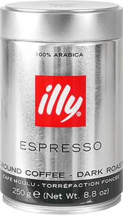 Illy Espresso Dunkle Röstung / Dark Roast | Gemahlen | 250g-Dose -Kaffeeprodukte c0fee27a637ca91881b764ebf7cda065