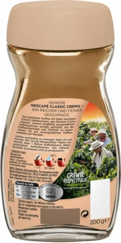 Nescafé® Nescafé Classic Crema | Löslicher Kaffee | 200g -Kaffeeprodukte c5694985e038f056ac50b707f9427a33