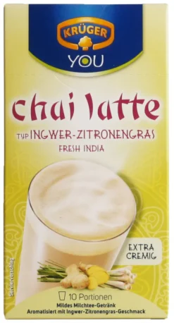 Krüger You Chai Latte Typ Ingwer-Zitronengras Fresh India Extra Cremig | 10 Portionen -Kaffeeprodukte c7549ec99388ae51b3d83af56d6ca49c