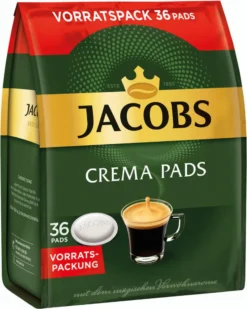 JACOBS Kaffeepads Crema Classic UTZ- 5 X 36 Getränke Pads Vorteilspack -Kaffeeprodukte c7a699f02e5a94e110d0d2ee916baba8