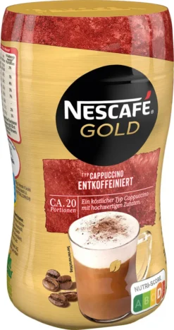 Nescafé® Nescafé Gold Typ Cappuccino Entkoffeiniert | 250g Dose 20 Nescafé® Nescafé Gold Typ Cappuccino Entkoffeiniert | 250g Dose -Kaffeeprodukte d2ccc744a2cf6cdc664ce66acbe9df44