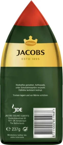 JACOBS Kaffeepads Crema Classic UTZ- 5 X 36 Getränke Pads Vorteilspack -Kaffeeprodukte d6269a9a7a3c0b7f5c01bc4b0a0698cf