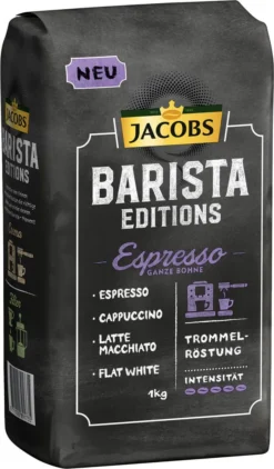Jacobs Barista Editions Espresso, Bohnenkaffee, Ganze Bohnen, Röstkaffee, Kaffeebohnen, 4 X 1000 G -Kaffeeprodukte d8d1b045eaf9e2d622d22676b9ac89ff