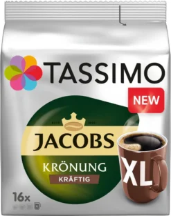 TASSIMO Kapseln 3x16 Jacobs Krönung XL + 3x16 Krönung Kräftig XL T Discs - Insgesamt 96 Getränke -Kaffeeprodukte db2a8e8783410f9f38e53cabb4e8a617