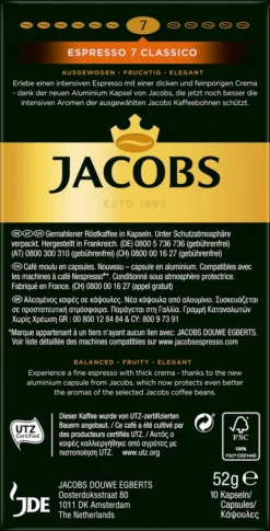 Jacobs Espresso Classico | 10 Nespresso® Komp. Kapseln -Kaffeeprodukte dc29346bbbfbb70af94b0f773ddfff37