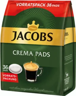 JACOBS Kaffeepads Crema Classic UTZ- 5 X 36 Getränke Pads Vorteilspack -Kaffeeprodukte e040227aa5eb605aa1092fe1872f9e84