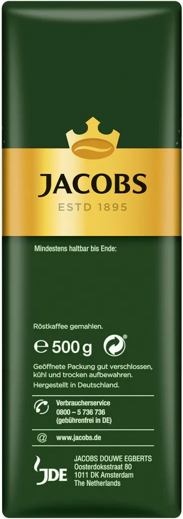 JACOBS Krönung Kräftig Filterkaffee 12 X 500 G Kaffee Gemahlen 8 JACOBS Krönung Kräftig Filterkaffee 12 X 500 G Kaffee Gemahlen – Bild 6