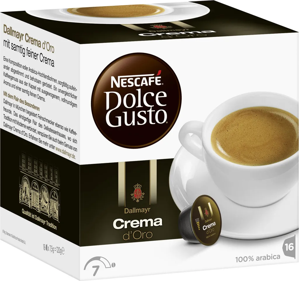 Nescafé® Nescafé Dolce Gusto Dallmayr Crema D'Oro | 16 Kaffeekapseln 3 Nescafé® Nescafé Dolce Gusto Dallmayr Crema D'Oro | 16 Kaffeekapseln