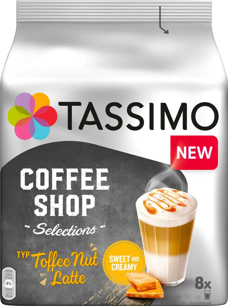 TASSIMO Coffee Shop Selections Toffee Nut Latte T Discs Kapseln 5 X 8 Getränke 4 TASSIMO Coffee Shop Selections Toffee Nut Latte T Discs Kapseln 5 X 8 Getränke – Bild 2