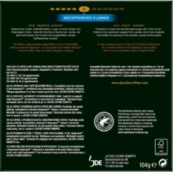 JACOBS Kapseln Decaffeinato 6 Lungo Entkoffeiniert 1 X 20 Nespresso®* Kompatible Kaffeekapseln -Kaffeeprodukte e9642e77ed520128707707927b9c44c4