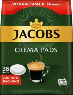JACOBS Pads Crema Classic UTZ- 5 X 36 Getränke Vorteilspack + 1 Senseo Dose 11 JACOBS Pads Crema Classic UTZ- 5 X 36 Getränke Vorteilspack + 1 Senseo Dose -Kaffeeprodukte f1853182ce9758c9b4b0119d893964c3