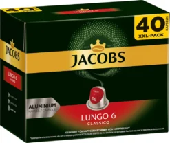 Jacobs Lungo 6 Classico XXL-Pack | 40 Nespresso® Komp. Kapseln 9 Jacobs Lungo 6 Classico XXL-Pack | 40 Nespresso® Komp. Kapseln -Kaffeeprodukte f7687533dd9c00645078d7e74d0129e7
