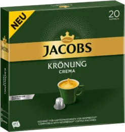 Jacobs Kaffeekapseln Krönung Crema, 20 Nespresso®* Kompatible Kapseln, 1 X 20 Getränke -Kaffeeprodukte fdcea7f7267e7a6236460756f48417ce